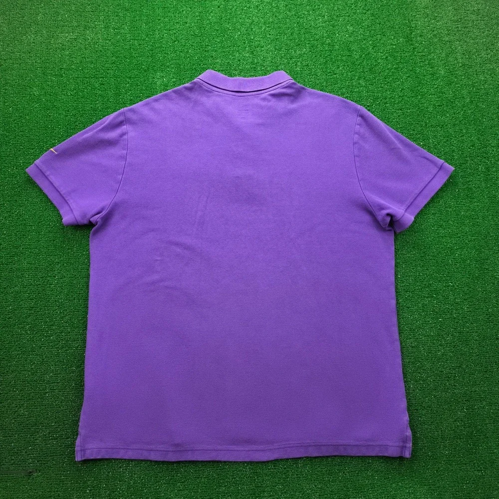 Nike LSU Tigers Team Edition Pique Polo Shirt Mens XL Purple Short Sleeve NCAA